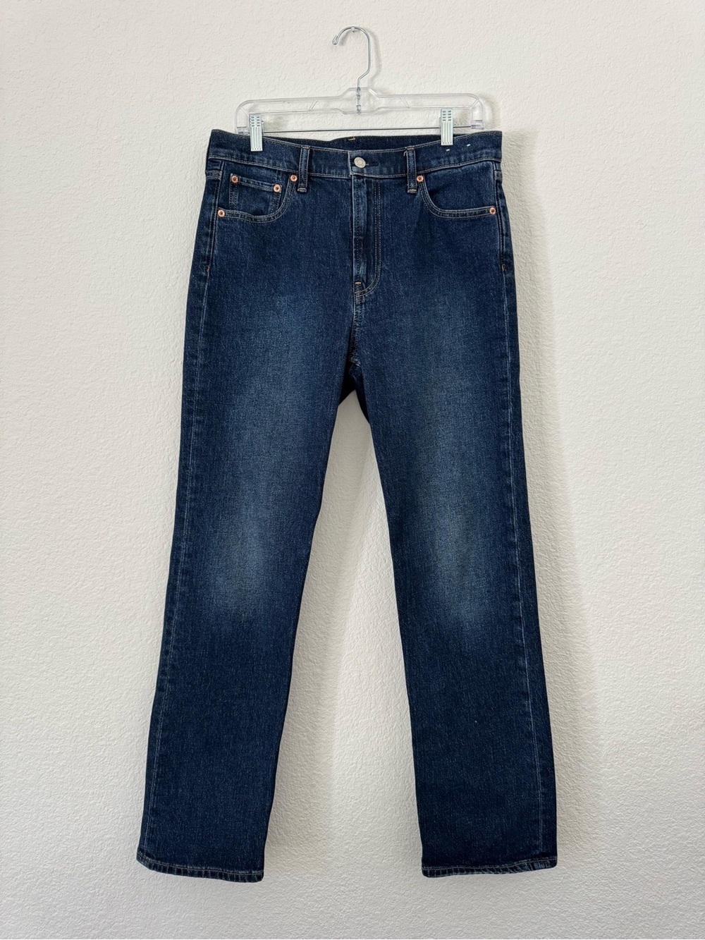 GAP ‘90s Straight High Rise Jeans Size 30/10R Dark Wash Straight Leg